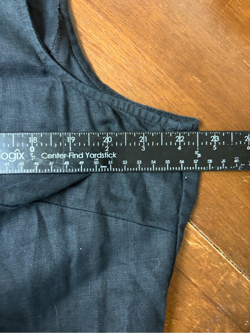 J Jill 100% Linen Sleeveless Pintuck Midi Dress Black Size 1X - Picture 7 of 7